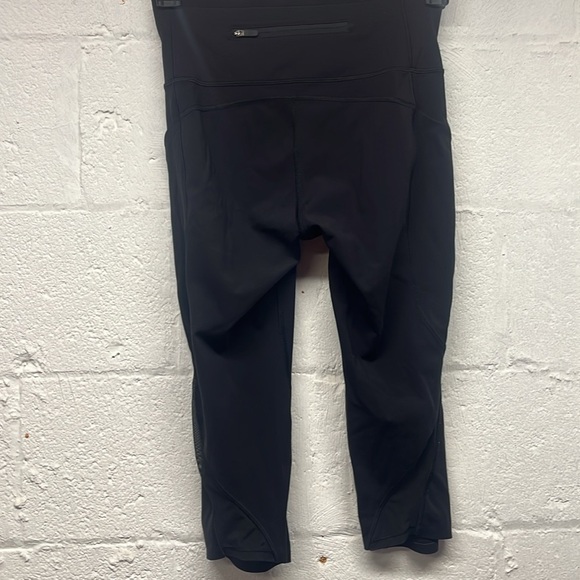 LULULEMON Pace Perfect Crop (17") Black Leggings W6aeas SIZE 6 - Picture 6 of 7